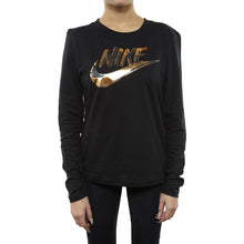 Load image into Gallery viewer, Nike Metallic Logo Long Sleeve Top  Womens Style : 939348-010
