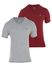 Load image into Gallery viewer, LACOSTE Solid V-Neck T-Shirt 2-Pack MENS - STYLE # TH6606-51 - XF5
