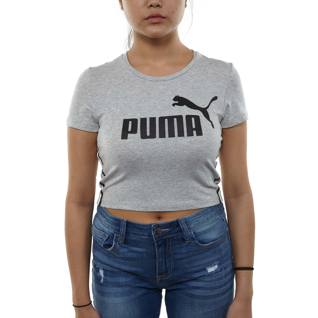 Puma Tape Logo Cropped Tee Womens Style : 852135