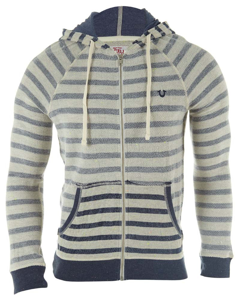 Truereligion Striped Terry Zip Hoodie Mens Style : Mwsa422fq4
