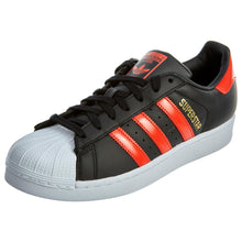 Load image into Gallery viewer, Adidas Superstar Black Bold Orange Leather Shell Mens Style :B41994
